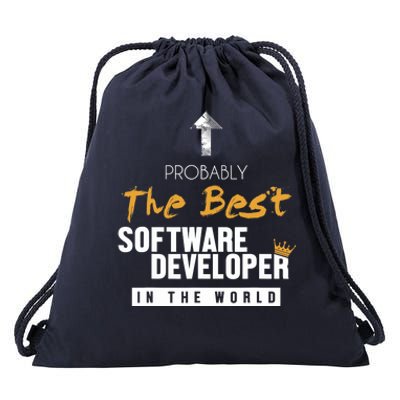 Best Software Developer World Full Stack Software Developer Drawstring Bag