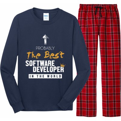 Best Software Developer World Full Stack Software Developer Long Sleeve Pajama Set