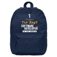 Best Software Developer World Full Stack Software Developer 16 in Basic Backpack