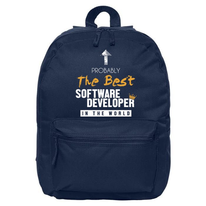 Best Software Developer World Full Stack Software Developer 16 in Basic Backpack