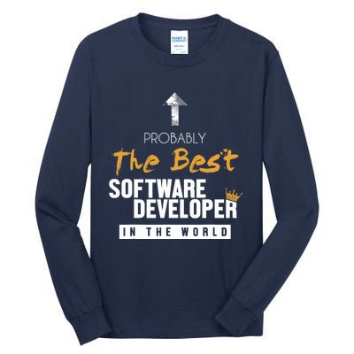 Best Software Developer World Full Stack Software Developer Tall Long Sleeve T-Shirt