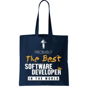 Best Software Developer World Full Stack Software Developer Tote Bag