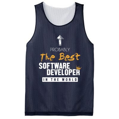 Best Software Developer World Full Stack Software Developer Mesh Reversible Basketball Jersey Tank