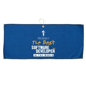 Best Software Developer World Full Stack Software Developer Large Microfiber Waffle Golf Towel