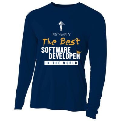 Best Software Developer World Full Stack Software Developer Cooling Performance Long Sleeve Crew