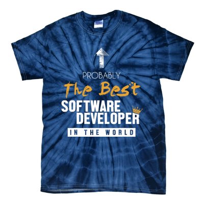 Best Software Developer World Full Stack Software Developer Tie-Dye T-Shirt