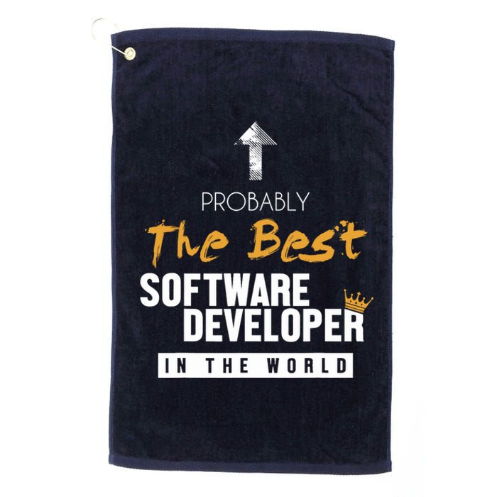 Best Software Developer World Full Stack Software Developer Platinum Collection Golf Towel