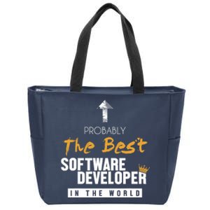 Best Software Developer World Full Stack Software Developer Zip Tote Bag