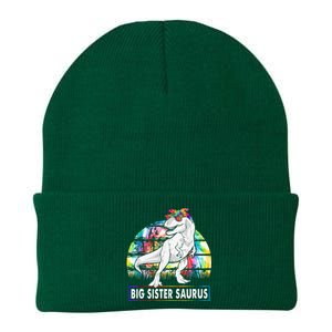 Big Sistersaurus Dinosaur Big Sister Saurus Family Matching Knit Cap Winter Beanie