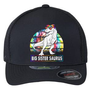 Big Sistersaurus Dinosaur Big Sister Saurus Family Matching Flexfit Unipanel Trucker Cap