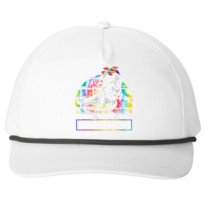 Big Sistersaurus Dinosaur Big Sister Saurus Family Matching Snapback Five-Panel Rope Hat