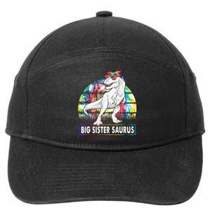 Big Sistersaurus Dinosaur Big Sister Saurus Family Matching 7-Panel Snapback Hat