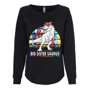 Big Sistersaurus Dinosaur Big Sister Saurus Family Matching Womens California Wash Sweatshirt