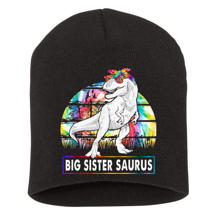 Big Sistersaurus Dinosaur Big Sister Saurus Family Matching Short Acrylic Beanie