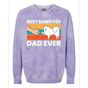 Best Samoyed Dad Ever Cute Samoyed Cute Gift Colorblast Crewneck Sweatshirt