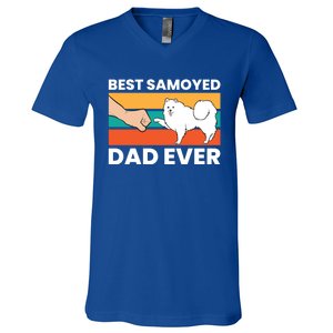 Best Samoyed Dad Ever Cute Samoyed Cute Gift V-Neck T-Shirt