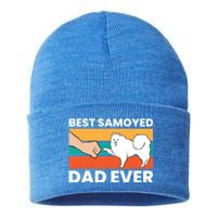 Best Samoyed Dad Ever Cute Samoyed Cute Gift Sustainable Knit Beanie