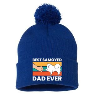 Best Samoyed Dad Ever Cute Samoyed Cute Gift Pom Pom 12in Knit Beanie