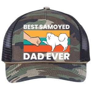 Best Samoyed Dad Ever Cute Samoyed Cute Gift Retro Rope Trucker Hat Cap