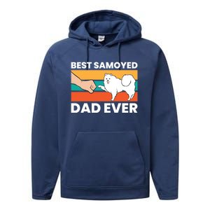 Best Samoyed Dad Ever Cute Samoyed Cute Gift Performance Fleece Hoodie