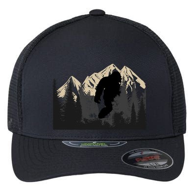 Bigfoot Sasquatch Design And Trip Hiking Lovers Gift Flexfit Unipanel Trucker Cap