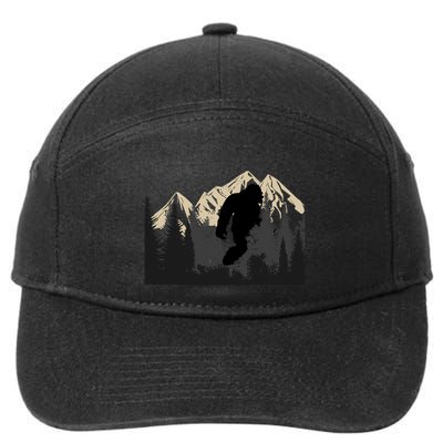 Bigfoot Sasquatch Design And Trip Hiking Lovers Gift 7-Panel Snapback Hat