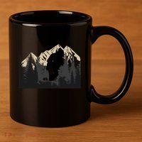 Bigfoot Sasquatch Design And Trip Hiking Lovers Gift 11oz C Handle Ceramic Mug