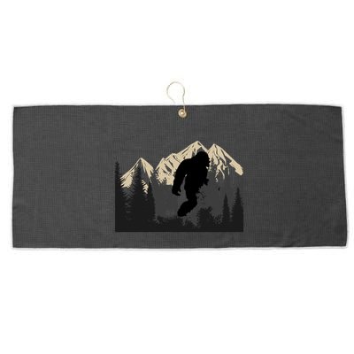 Bigfoot Sasquatch Design And Trip Hiking Lovers Gift Large Microfiber Waffle Golf Towel