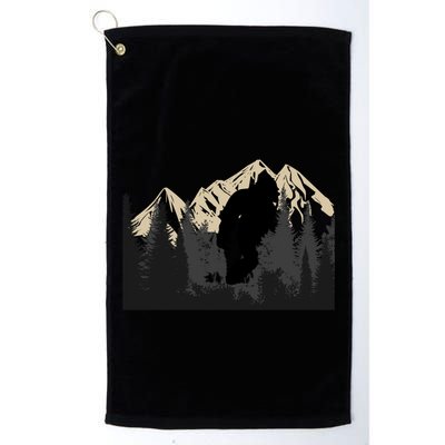 Bigfoot Sasquatch Design And Trip Hiking Lovers Gift Golf Towel