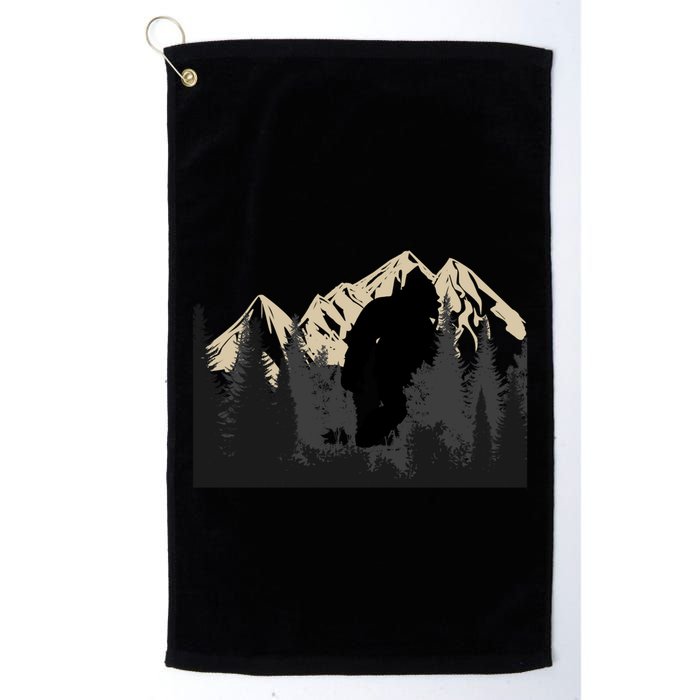 Bigfoot Sasquatch Design And Trip Hiking Lovers Gift Golf Towel