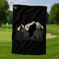 Bigfoot Sasquatch Design And Trip Hiking Lovers Gift Golf Towel
