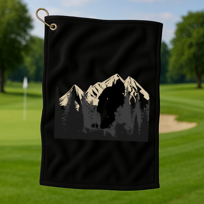 Bigfoot Sasquatch Design And Trip Hiking Lovers Gift Golf Towel