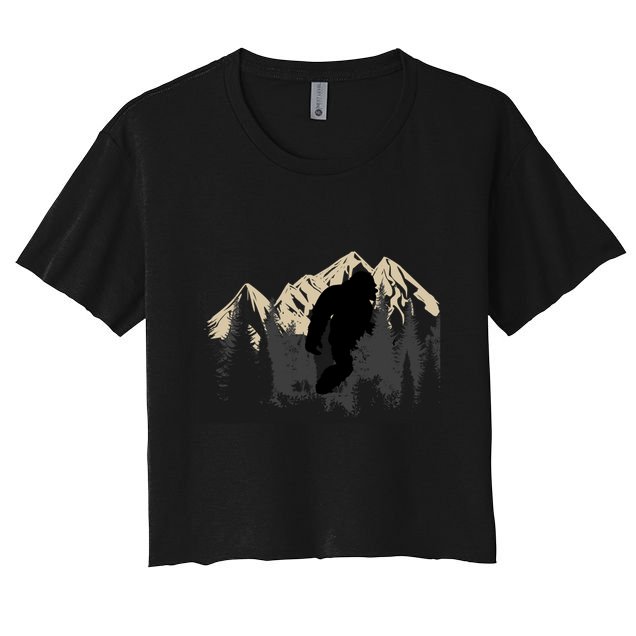Bigfoot Sasquatch Design And Trip Hiking Lovers Gift Crop Top
