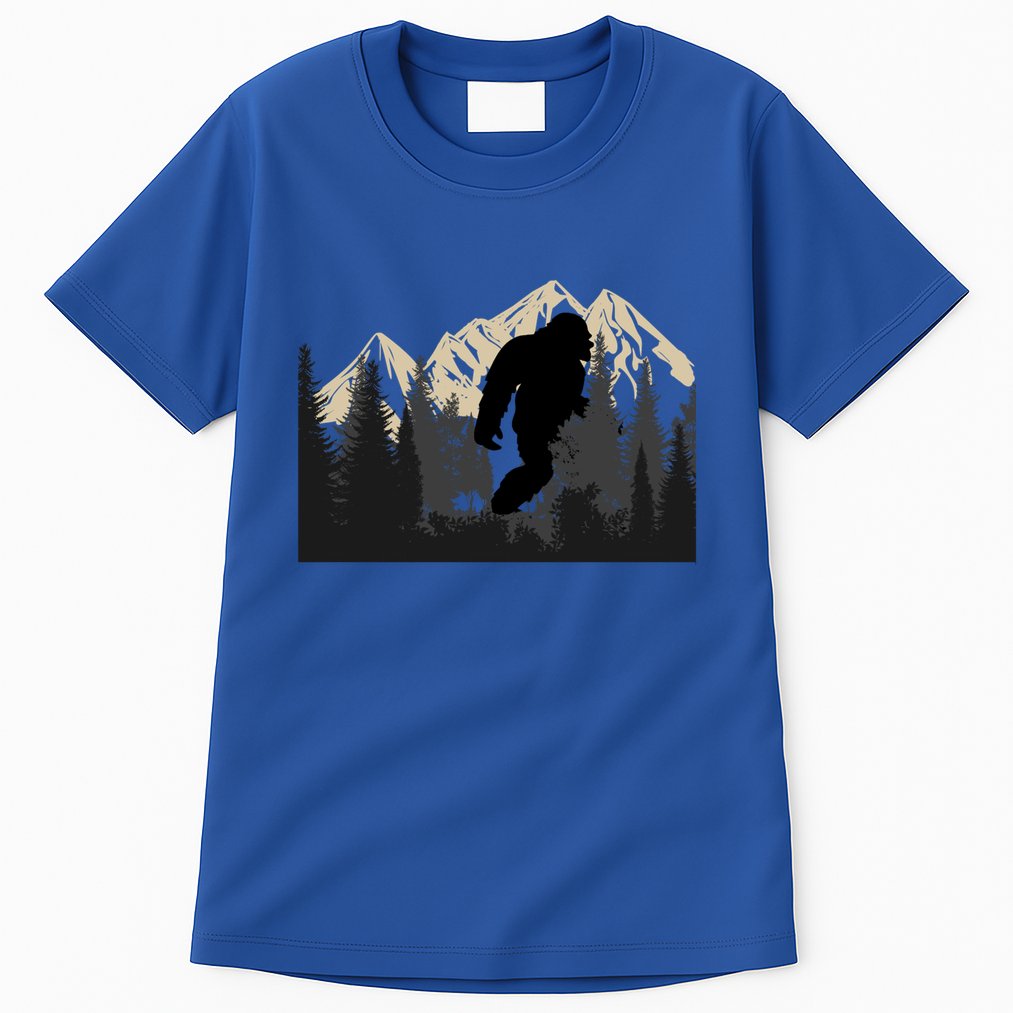 Bigfoot Sasquatch Design And Trip Hiking Lovers Gift Tall T-Shirt