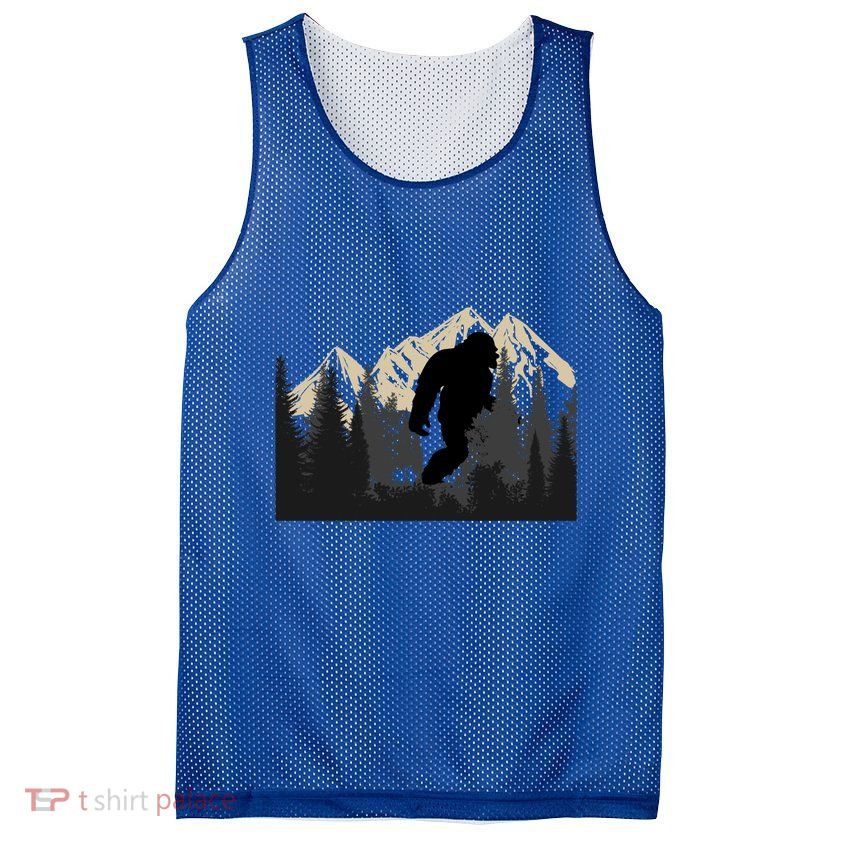Bigfoot Sasquatch Design And Trip Hiking Lovers Gift Mesh Reversible Basketball Jersey Tank