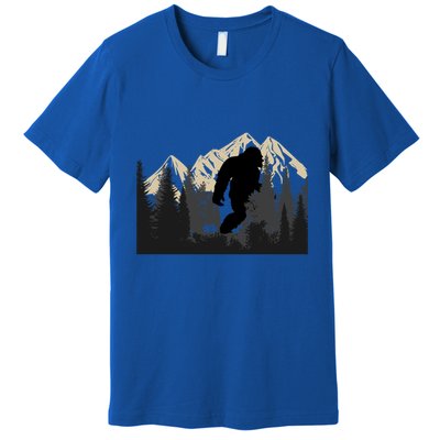 Bigfoot Sasquatch Design And Trip Hiking Lovers Gift Premium T-Shirt