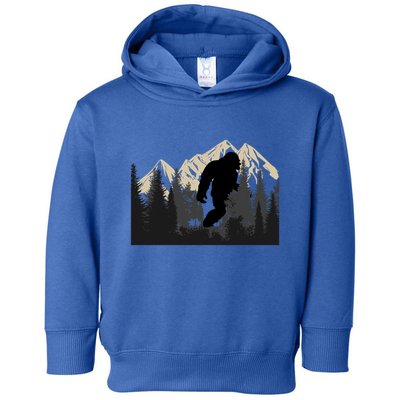Bigfoot Sasquatch Design And Trip Hiking Lovers Gift Toddler Hoodie