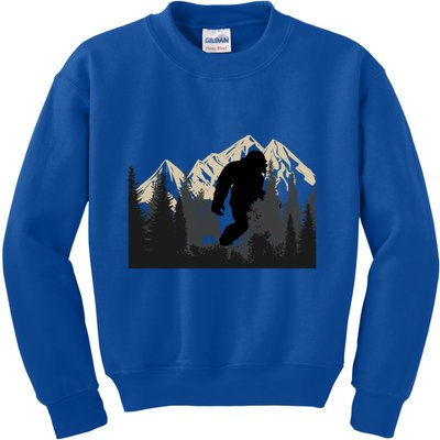 Bigfoot Sasquatch Design And Trip Hiking Lovers Gift Kids Sweatshirt