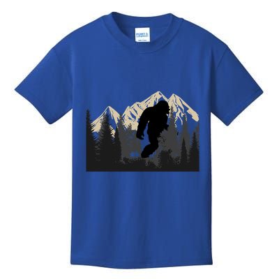 Bigfoot Sasquatch Design And Trip Hiking Lovers Gift Kids T-Shirt