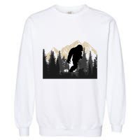 Bigfoot Sasquatch Design And Trip Hiking Lovers Gift Garment-Dyed Sweatshirt