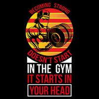 Becoming Strong Doesn T Start In The Gym, It Starts In Your Head Bucket Hat