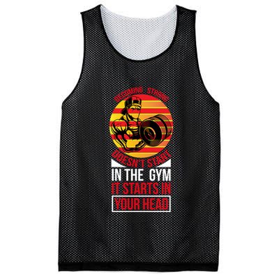 Becoming Strong Doesn T Start In The Gym, It Starts In Your Head Mesh Reversible Basketball Jersey Tank