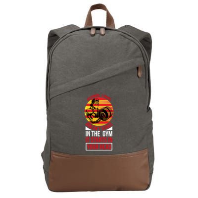 Becoming Strong Doesn T Start In The Gym, It Starts In Your Head Cotton Canvas Backpack