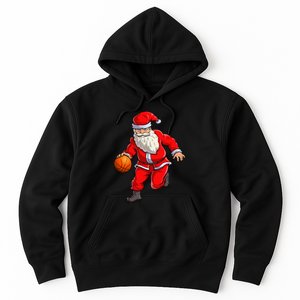 Basketball Santa Dribble Ball Christmas Sports Xmas Hoodie