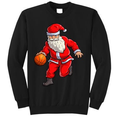 Basketball Santa Dribble Ball Christmas Sports Xmas Sweatshirt