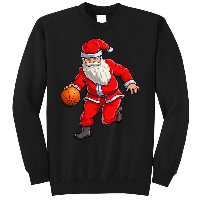 Basketball Santa Dribble Ball Christmas Sports Xmas Sweatshirt