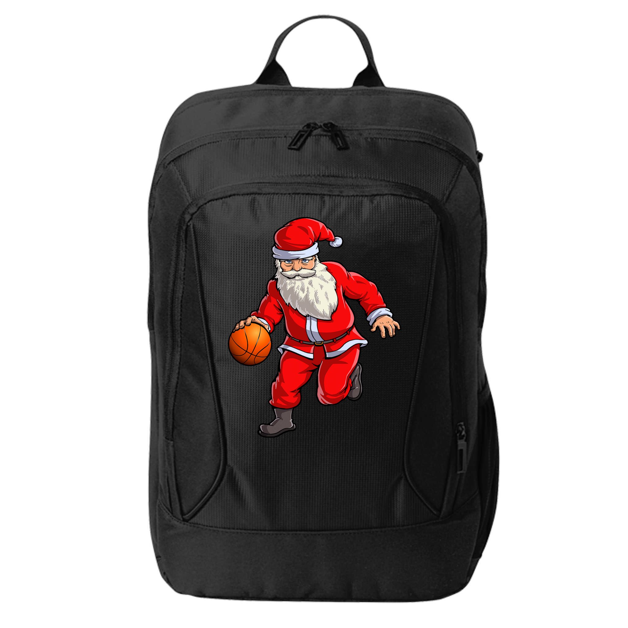 Basketball Santa Dribble Ball Christmas Sports Xmas City Backpack