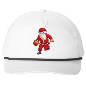 Basketball Santa Dribble Ball Christmas Sports Xmas Snapback Five-Panel Rope Hat