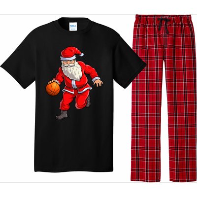 Basketball Santa Dribble Ball Christmas Sports Xmas Pajama Set