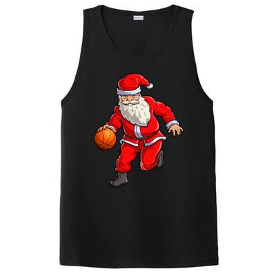 Basketball Santa Dribble Ball Christmas Sports Xmas PosiCharge Competitor Tank